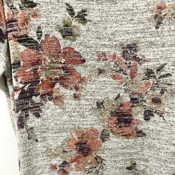 Market & Spruce Women's L Britta Gray Floral T-shirt Dress - Picture 6 of 11